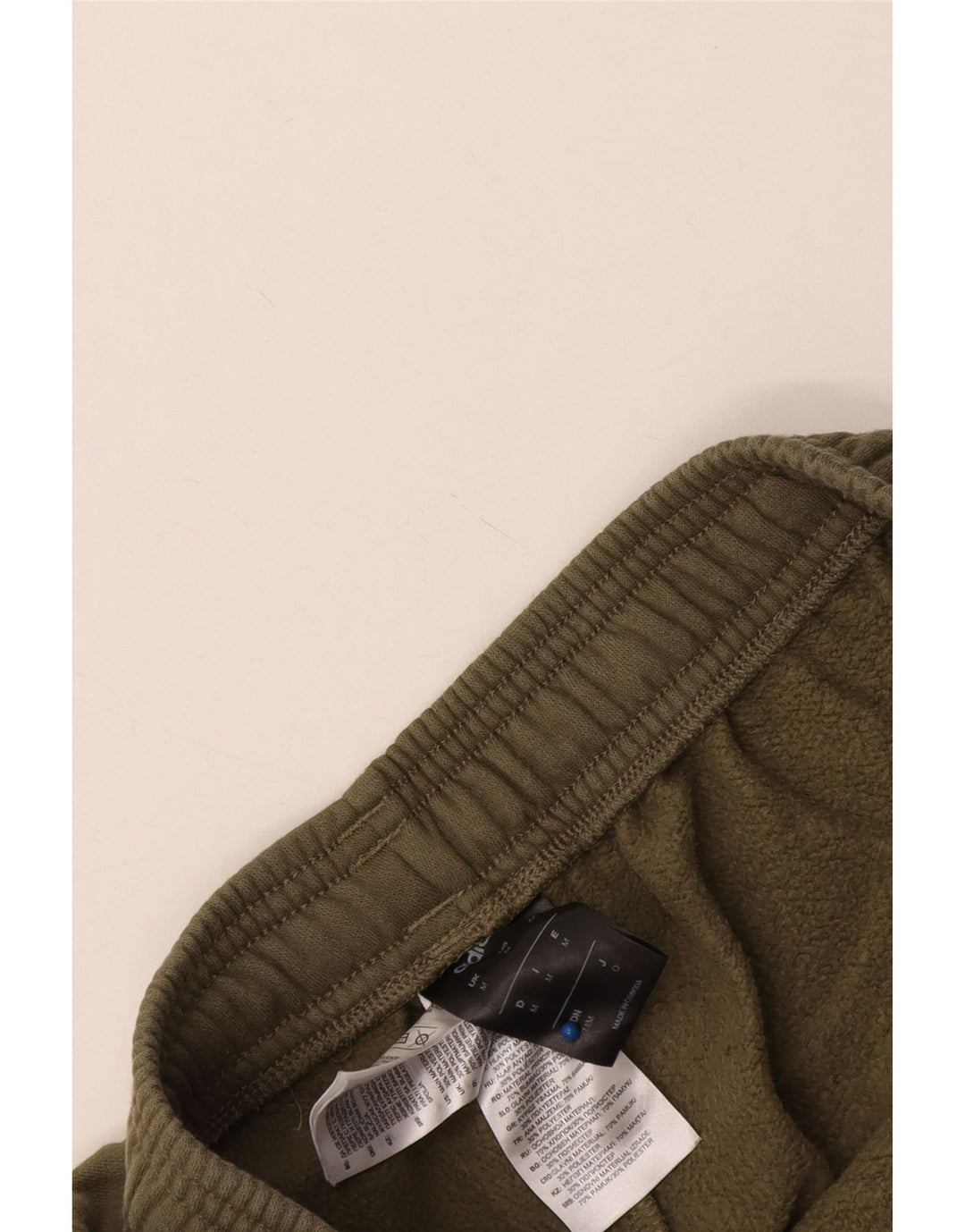 Pantaloni da tuta con grafica Adidas da uomo in cotone kaki medio