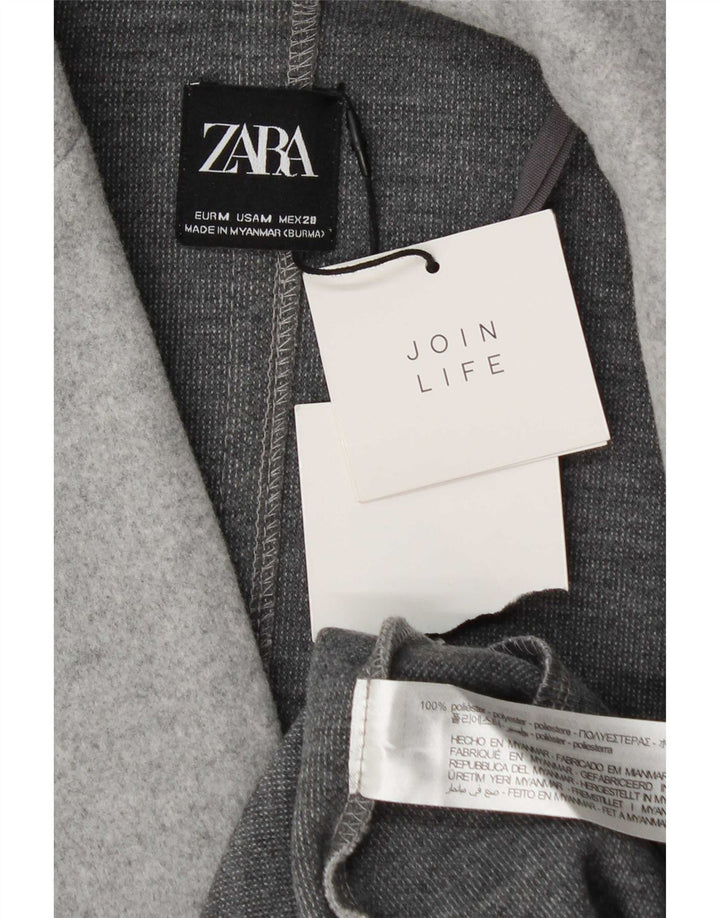 Cappotto aperto da donna Zara UK 14 Poliestere grigio medio