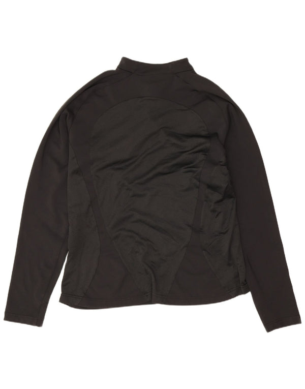 Top Nike Donna con zip e collo grafico manica lunga US 16/18 XL Nera