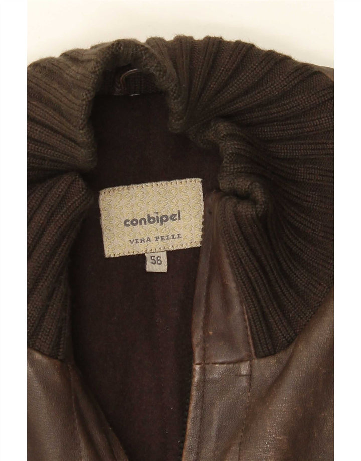 Giubbotto Bomber In Pelle Uomo Conbipel IT 56 2XL Marrone
