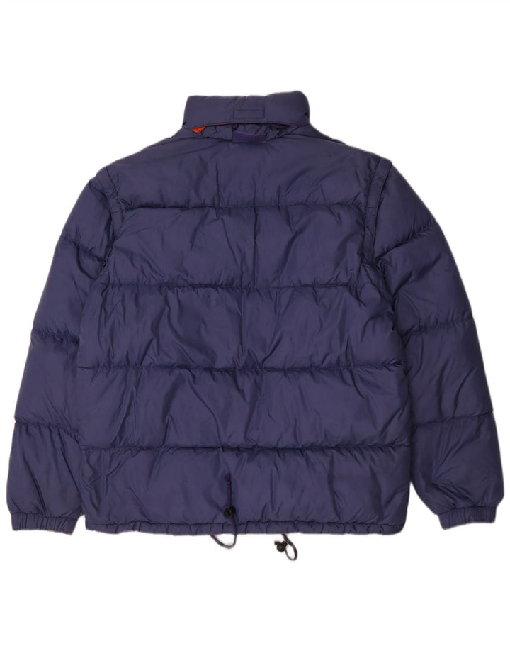 Giacca imbottita con cappuccio da uomo Sergio Tacchini UK 40 Large Blu in poliammide