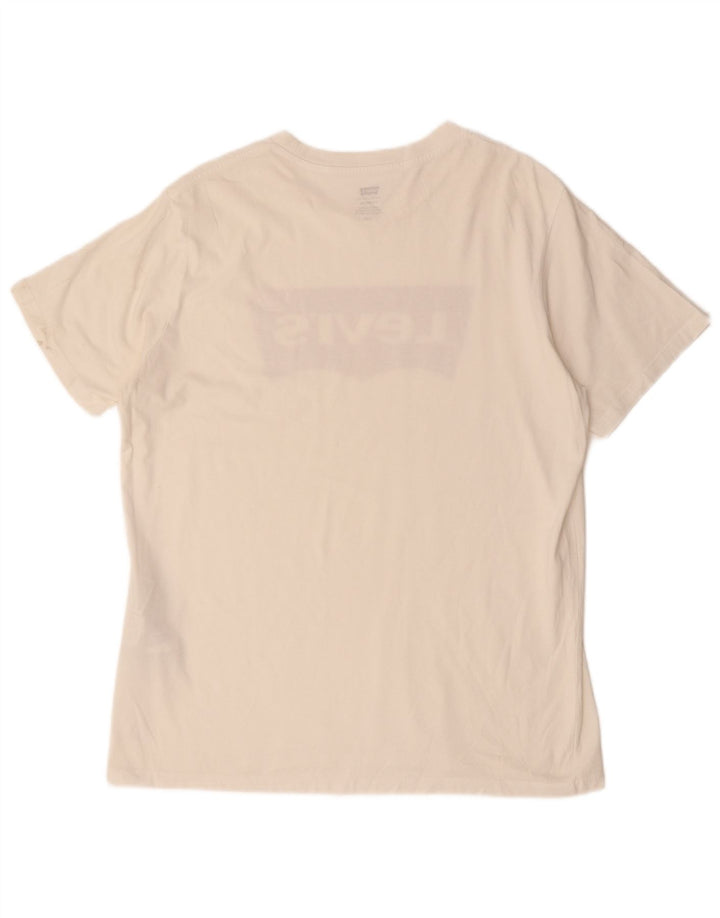 T-shirt grafica da uomo con vestibilità standard Levi's, taglia grande, in cotone bianco