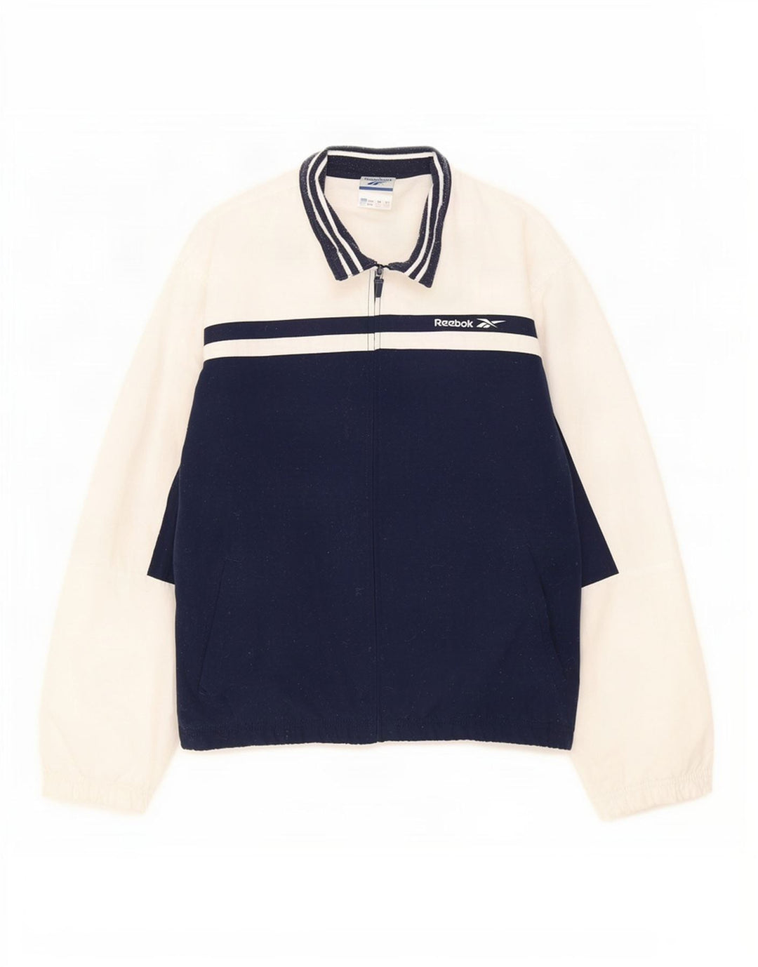 Giacca da tuta da donna Reebok UK 12 Medium Blu Navy Colourblock