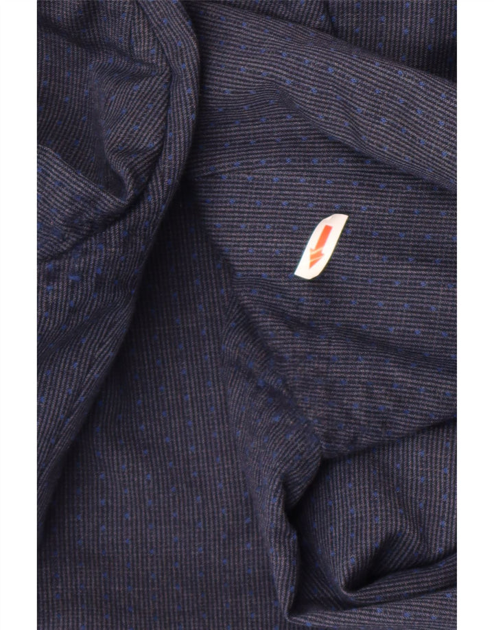 Giacca blazer da uomo a 2 bottoni Ted Baker UK 42 XL Lana pied de poule blu navy