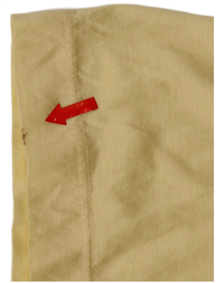 Polo vintage da uomo piccola in cotone giallo