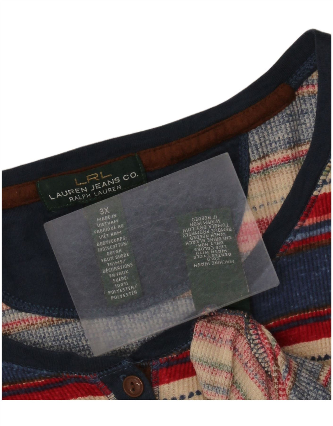 RALPH LAUREN Abito da donna a vita bassa UK 22 3XL a righe multicolore