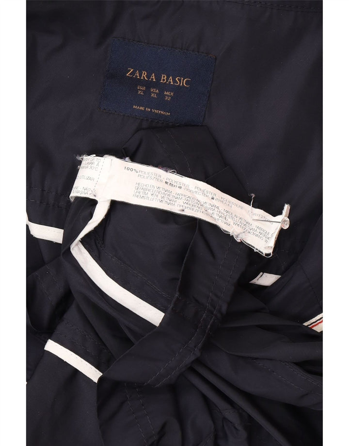 Giacca utilitaria con cappuccio da donna Zara UK 18 XL poliestere blu navy