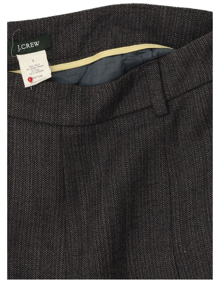 Gonna a trapezio da donna J. Crew US 2 XS W28 Lana a spina di pesce grigia