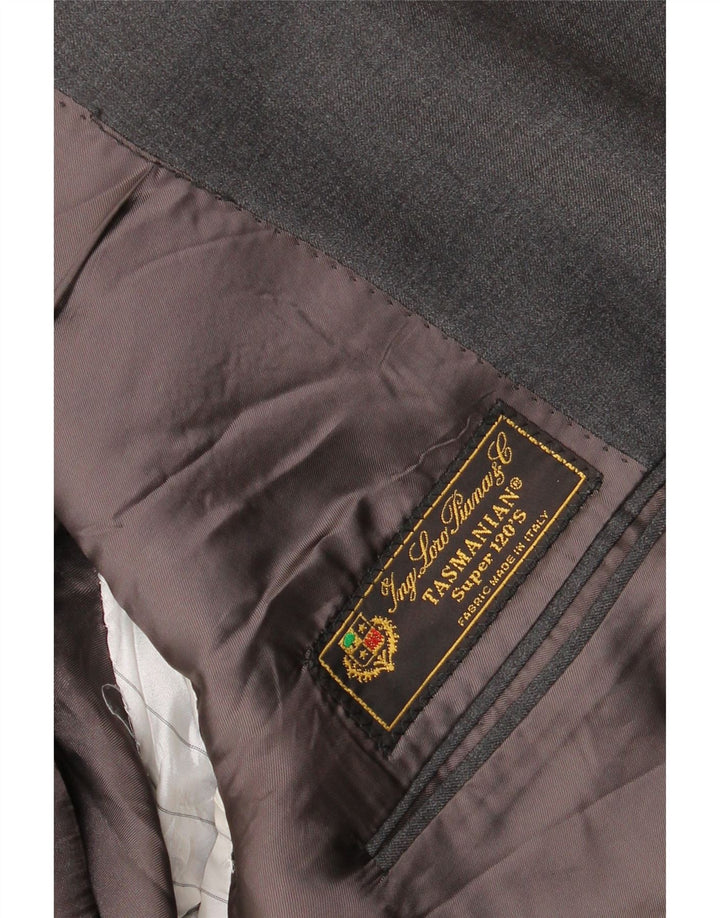Giacca blazer a 2 bottoni da uomo della Tasmania IT 52 XL in lana grigia