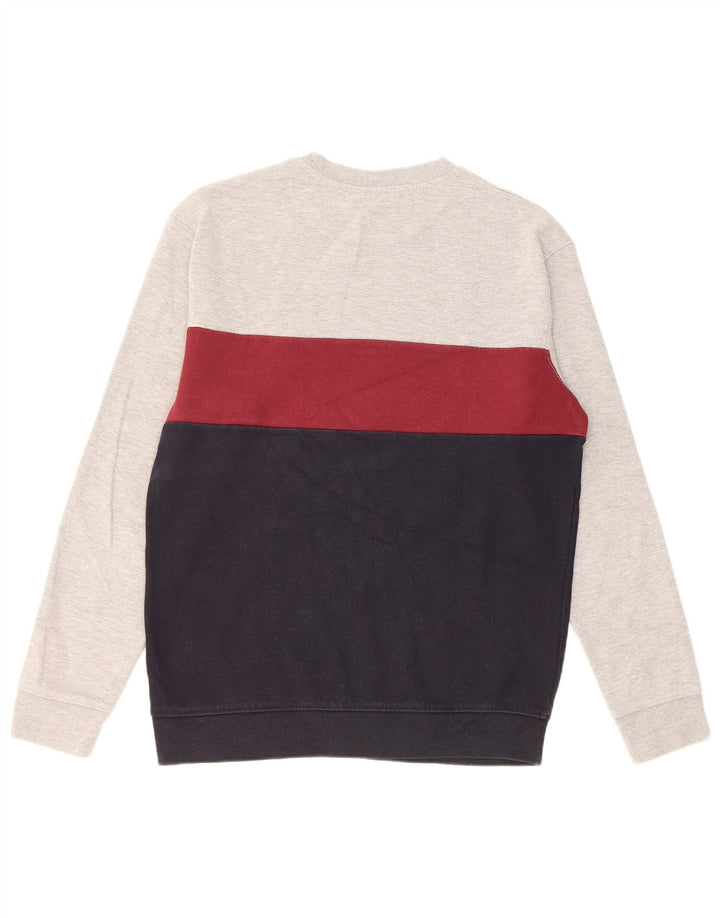 Zara Uomo Felpa Maglione Grigio Medio Colorblock