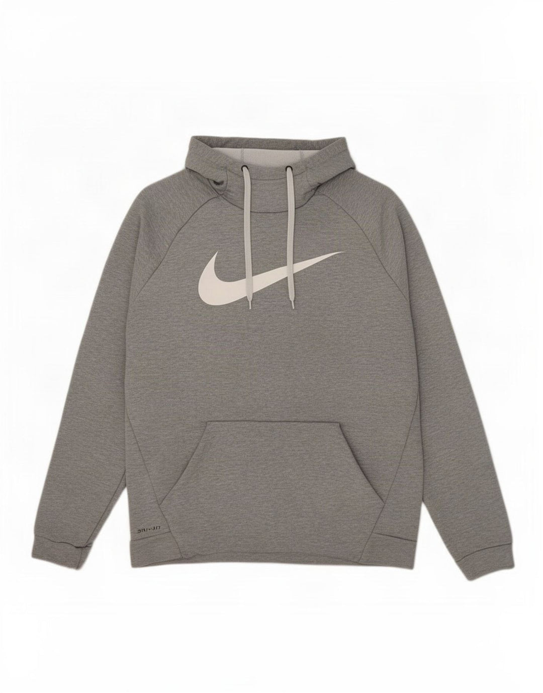 Felpa con cappuccio grafica Nike Dri Fit da uomo, grande, in poliestere grigio