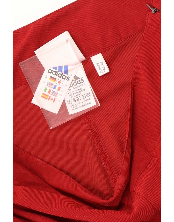 Pantaloni Capri da donna Adidas UK 14 Large W30 L19 Poliestere rosso