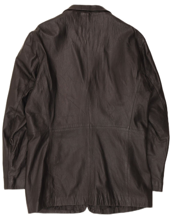 Giacca in pelle da uomo Paul & Wite UK 44 2XL Pelle nera