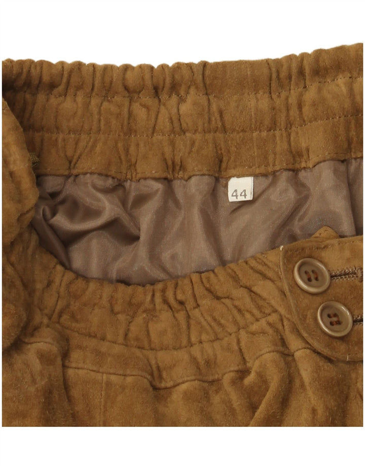 Gonna longuette a trapezio da donna vintage IT 44 media W30 marrone