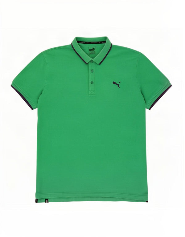 Polo Puma da uomo XL in cotone verde