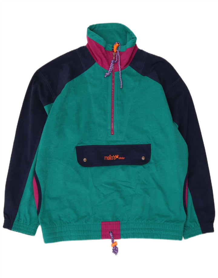 Giacca da uomo in velluto pullover di Mello's, giacca grande color block verde