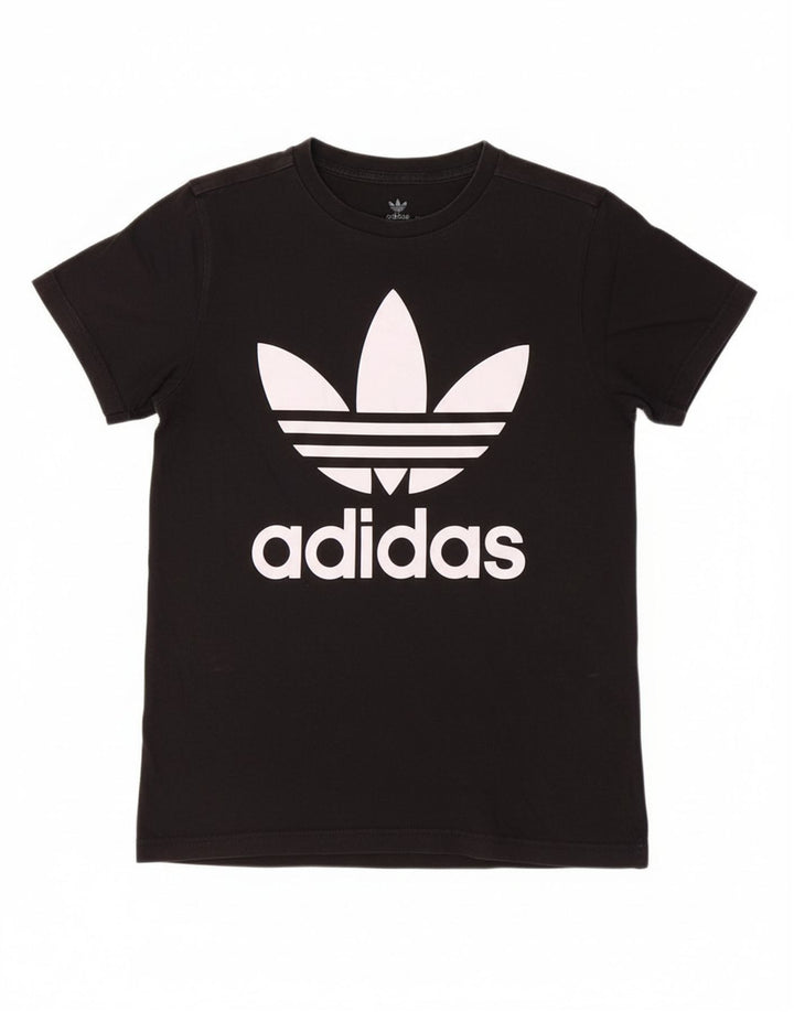 ADIDAS Boys Graphic T-Shirt Top 11-12 Years Black