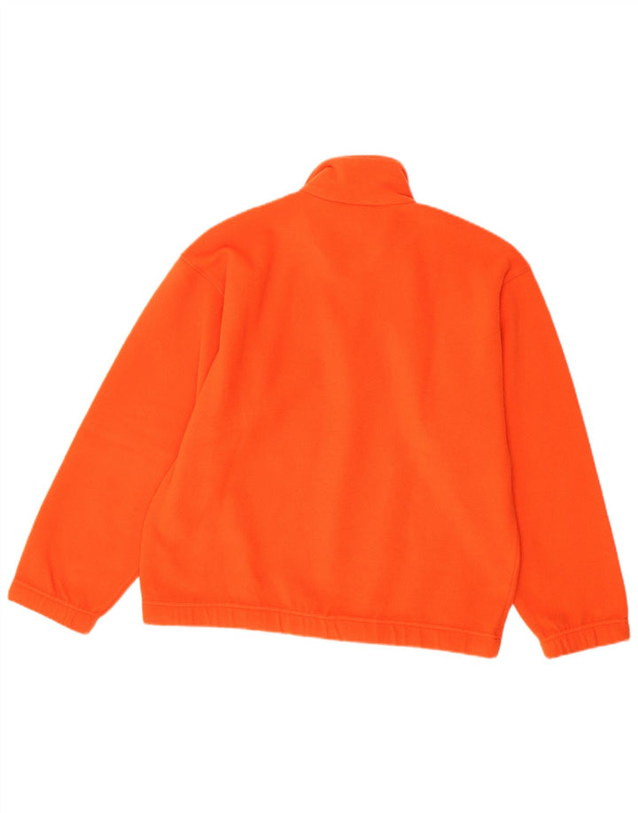 Maglione in pile da uomo Sergio Tacchini con zip e collo piccolo in poliestere arancione