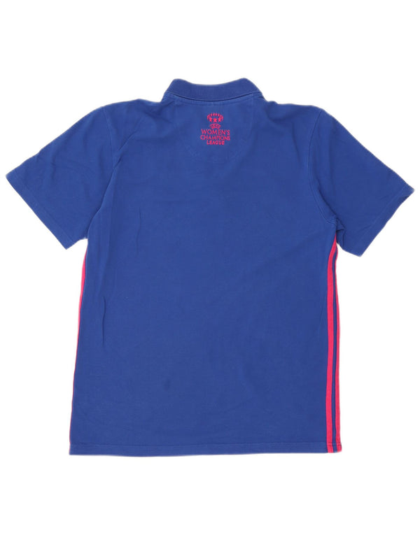 Adidas Mens Graphic Polo Shirt Medium Blue Cotton