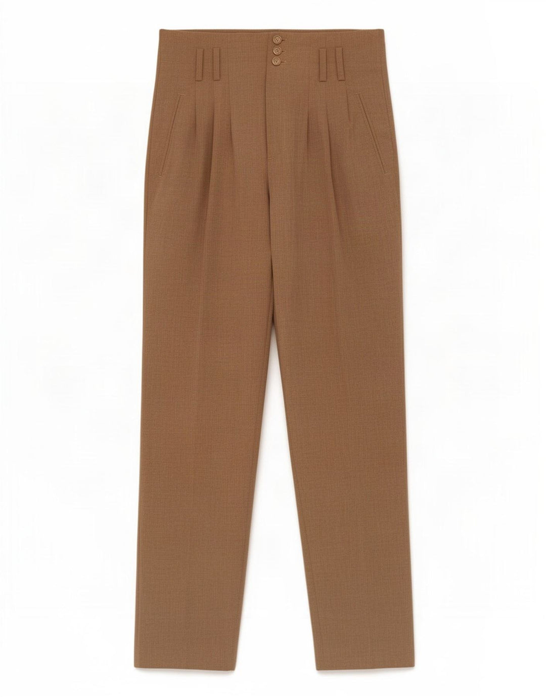 Pantaloni casual con pegging da donna Zara piccoli W26 L29 poliestere marrone