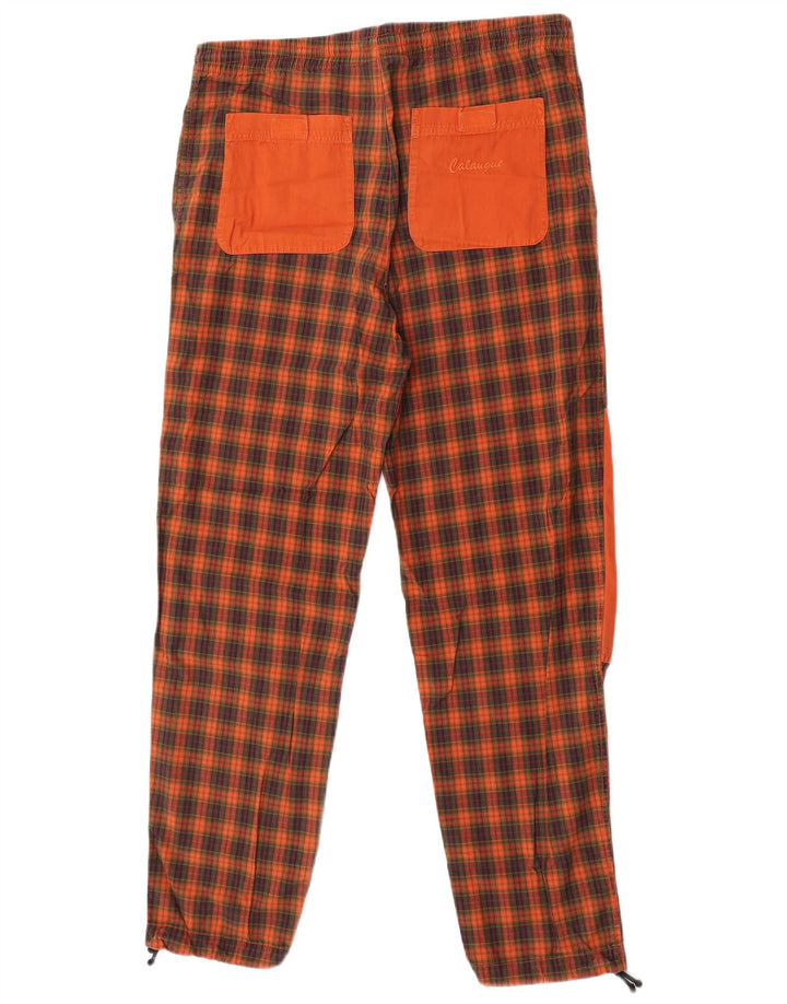 Think Pink Pantaloni da tuta con grafica da uomo Joggers A quadri medi arancioni
