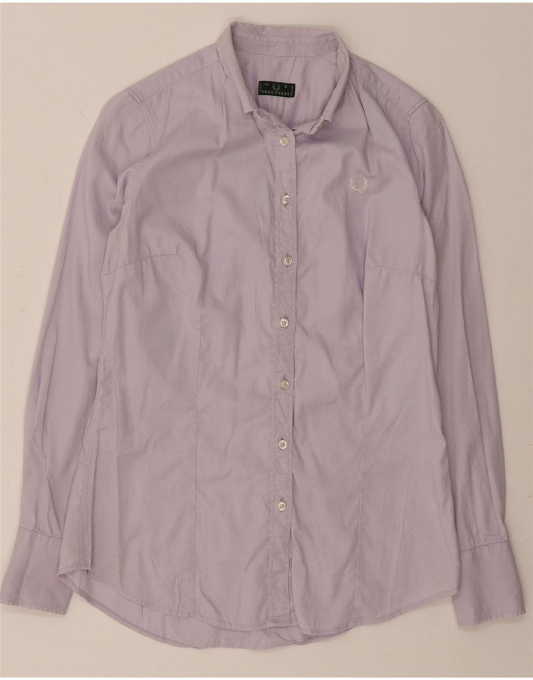 FRED PERRY Womens Shirt UK 10 Small Purple Cotton Vintage Fred Perry and Second-Hand Fred Perry from Messina Hembry 