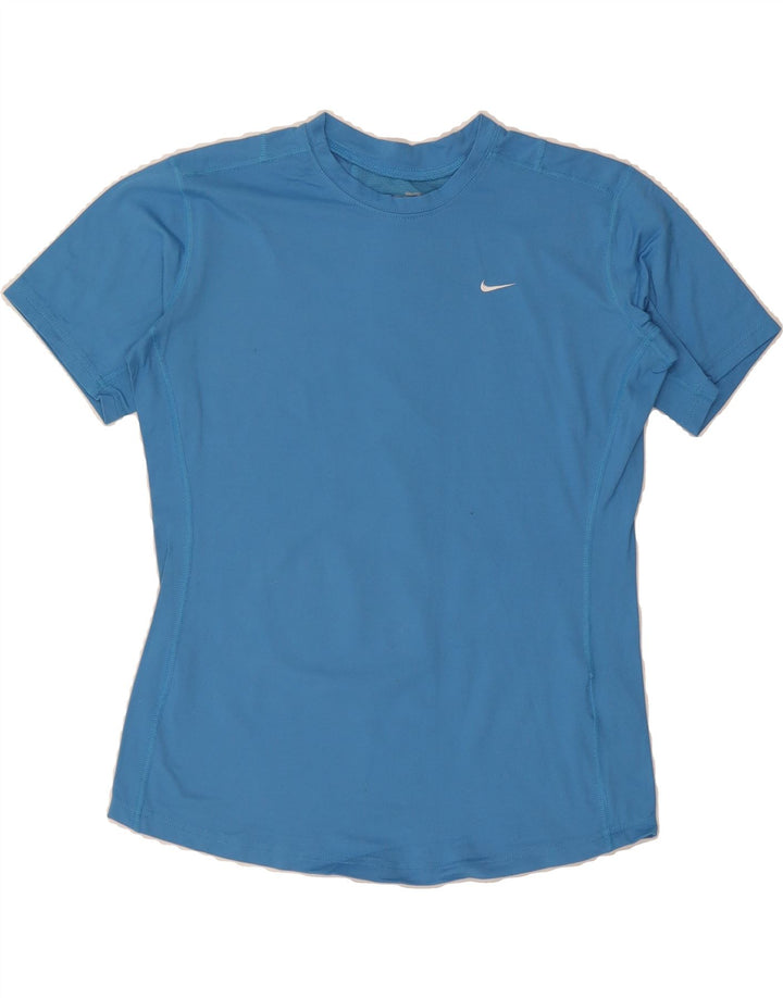 NIKE Womens T-Shirt Top US 12/14 Large Blue Nylon Vintage Nike and Second-Hand Nike from Messina Hembry 