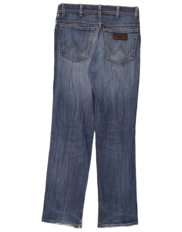 Jeans dritti effetto vissuto elasticizzati Texas da donna Wrangler W32 L32 cotone blu