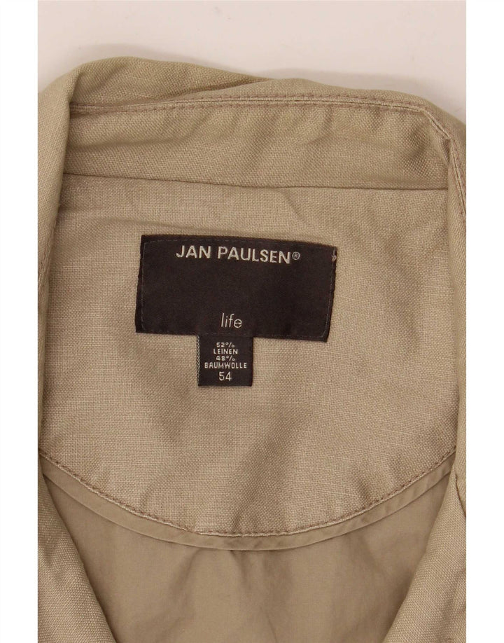 Giacca militare da uomo Jan Paulsen EU 54 2XL Lino beige
