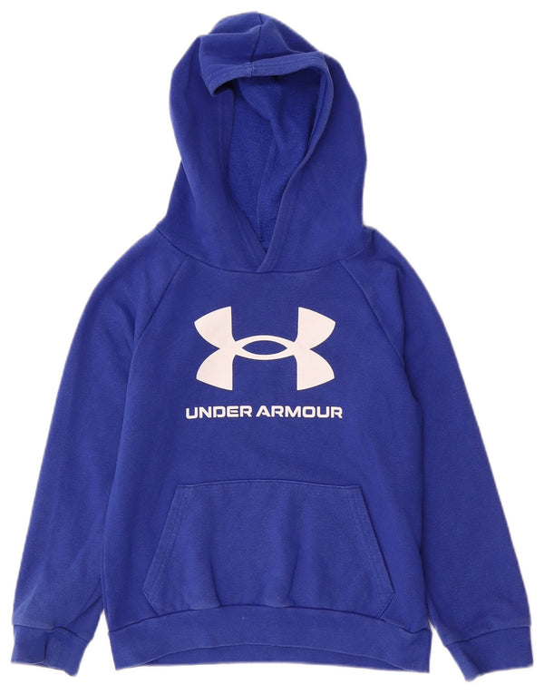 Maglione con cappuccio grafico per ragazzi UNDER ARMOUR 7-8 anni piccolo in cotone blu