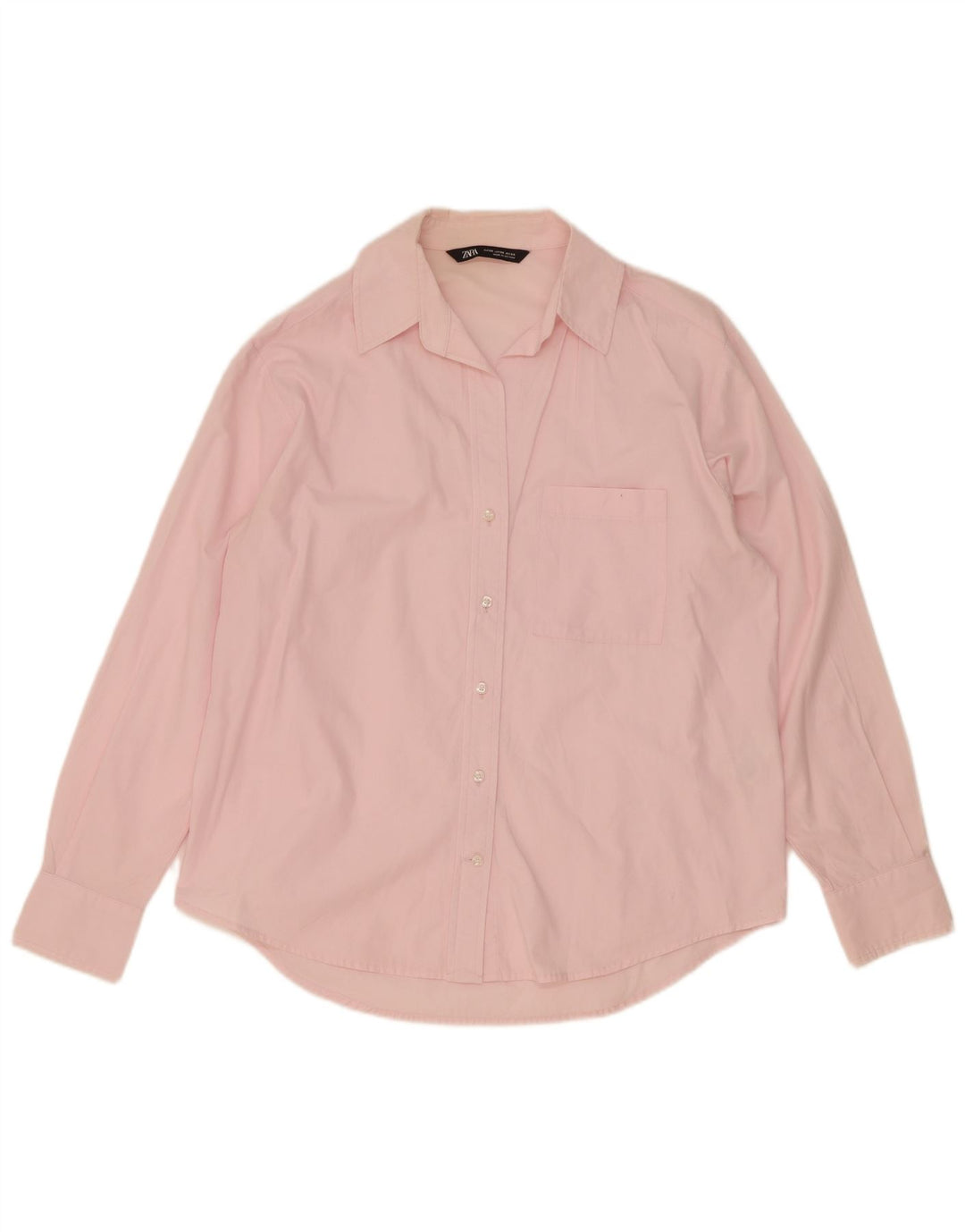 Camicia oversize da donna Zara UK 6 XS cotone rosa