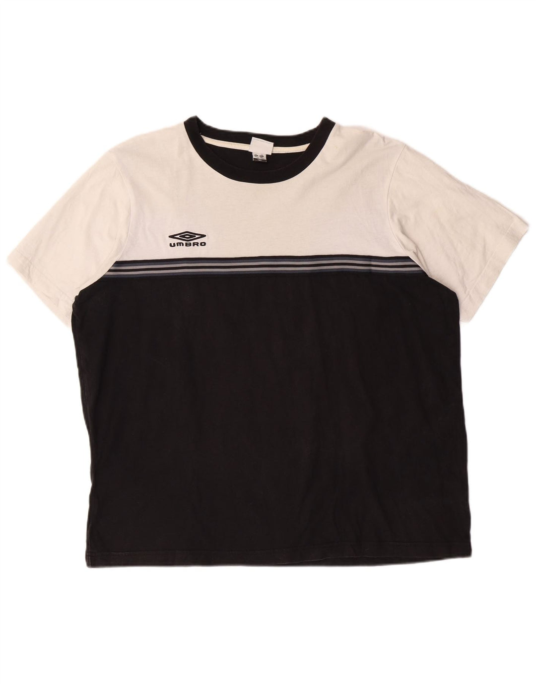 T-shirt da uomo UMBRO Top XL in cotone color block nero