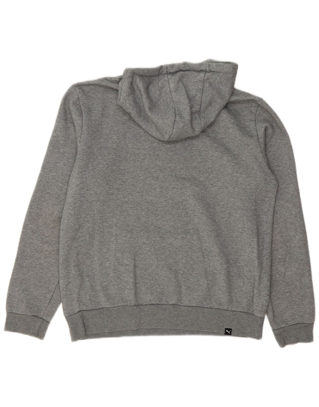 PUMA Mens Graphic Hoodie Jumper Medium Grey Cotton