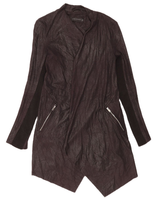 Maglione cardigan aperto a linea lunga da donna Zara UK 6 XS Nero