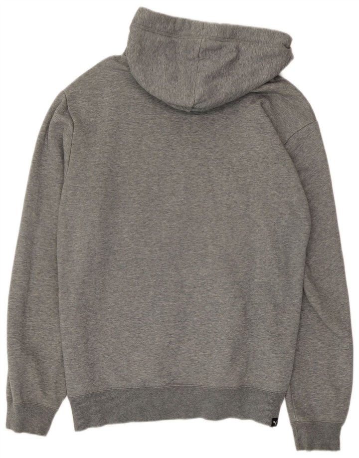 Felpa con cappuccio grafica da uomo Puma in cotone grigio medio
