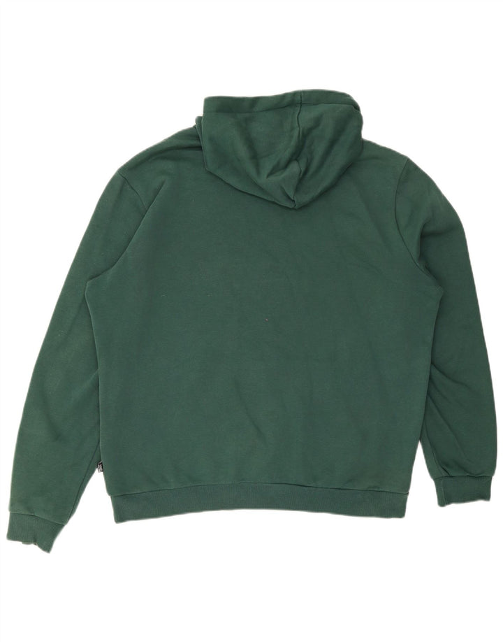 Felpa con cappuccio da uomo PUMA grande in cotone verde