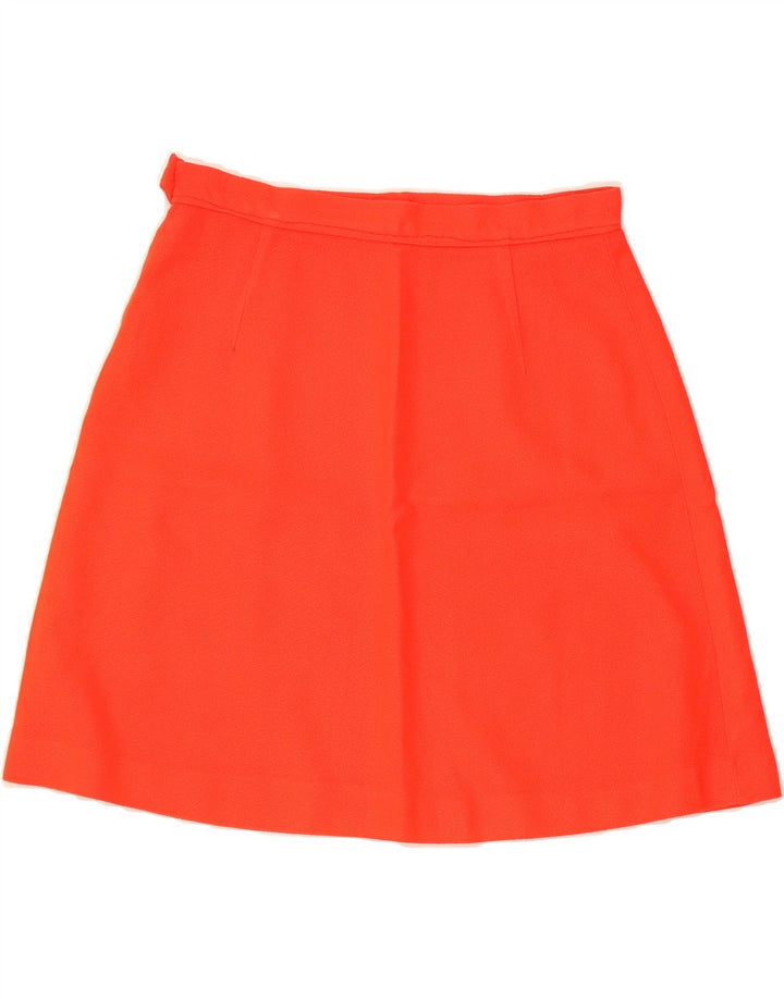 VINTAGE Womens A-Line Skirt W28 Medium Red Vintage Vintage and Second-Hand Vintage from Messina Hembry 