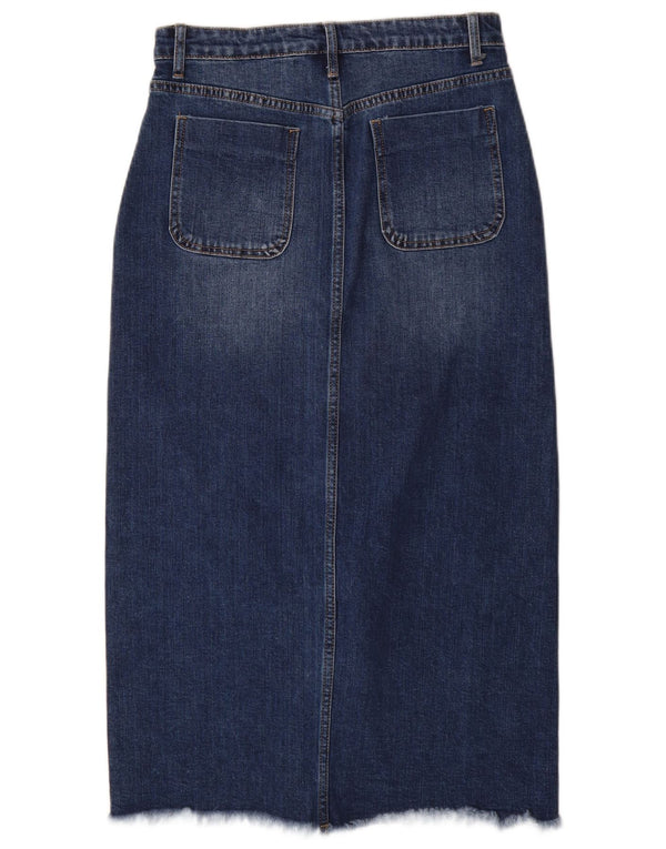 Gonna di jeans da donna VINTAGE media W28 in cotone blu