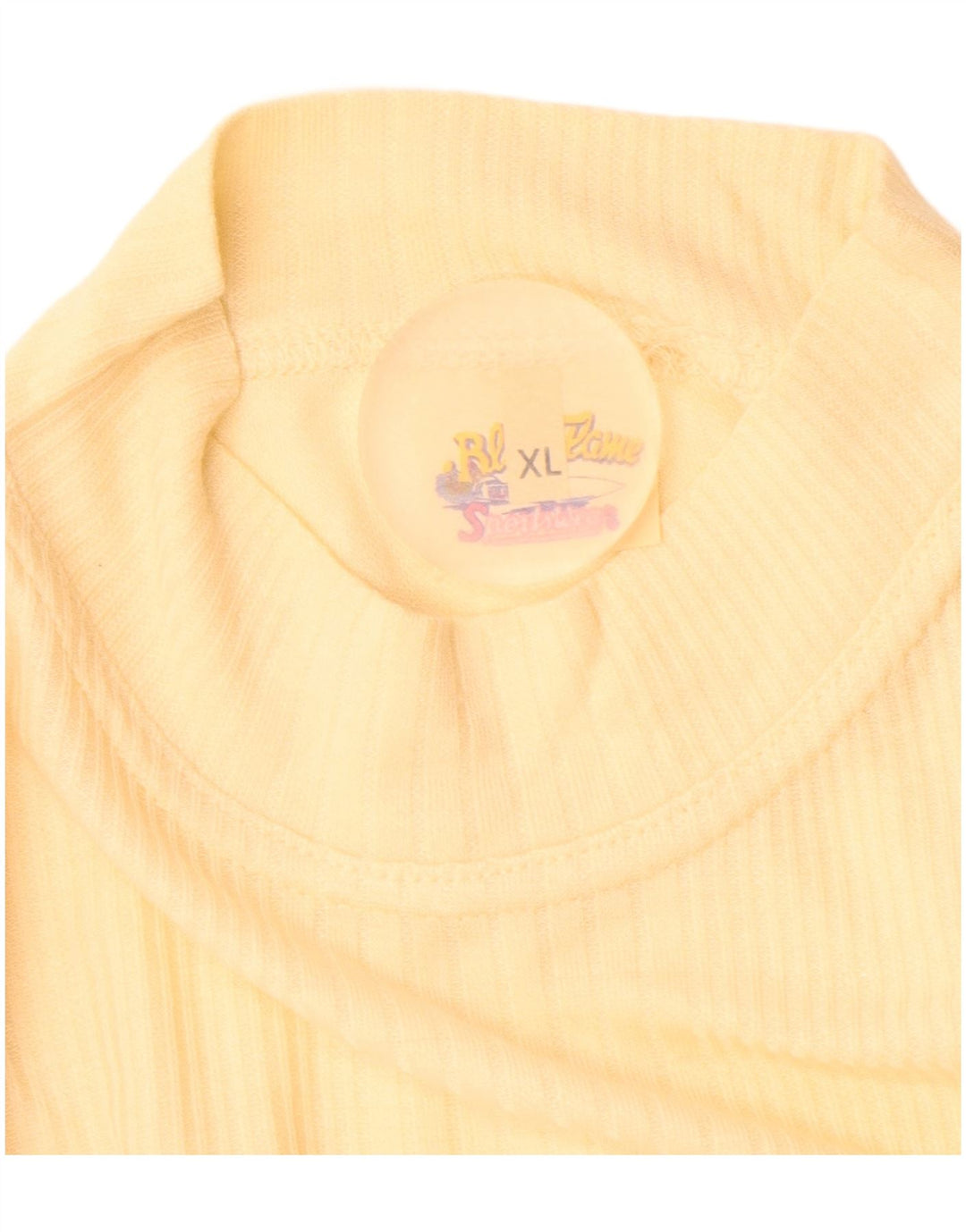 T-shirt da uomo BLUE FLAME Top XL in viscosa gialla