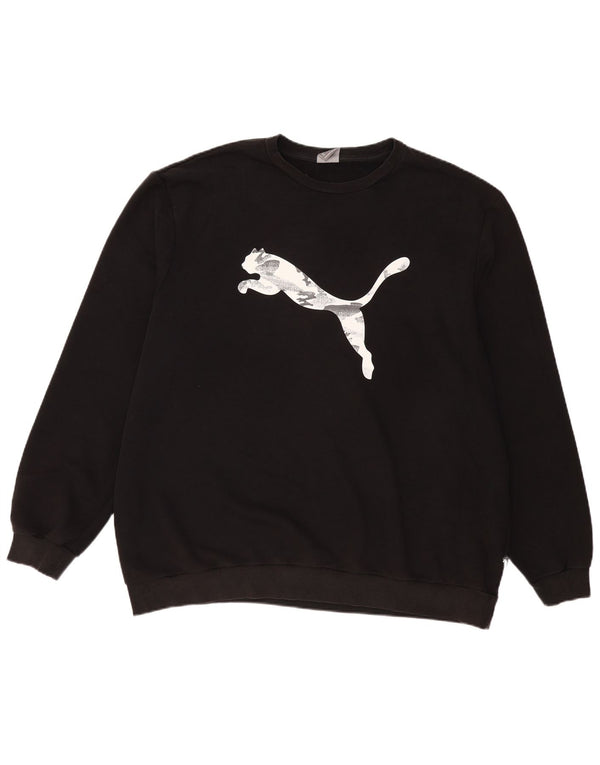 Felpa con grafica PUMA da uomo 3XL cotone nero
