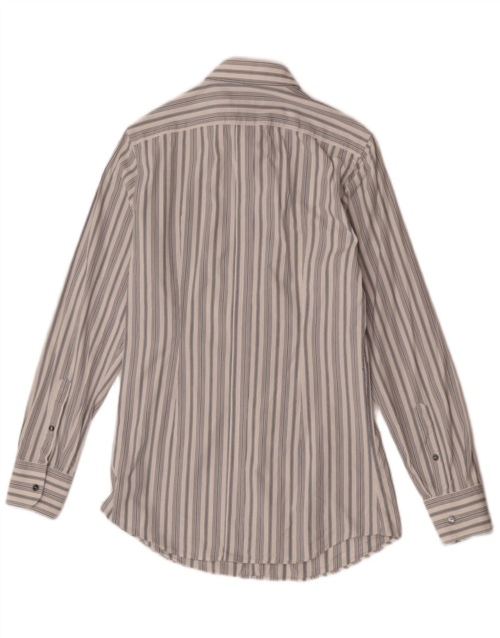 Camicia da uomo Dolce & Gabbana taglia 39 15 1/2 cotone a righe bianche medie