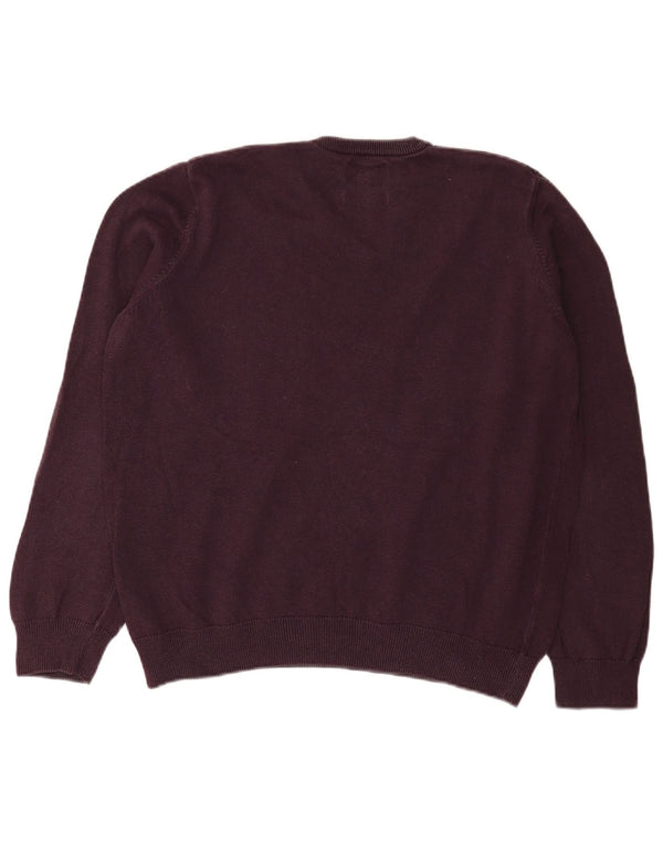 Maglione da uomo con scollo a V Marks & Spencer grande cotone viola