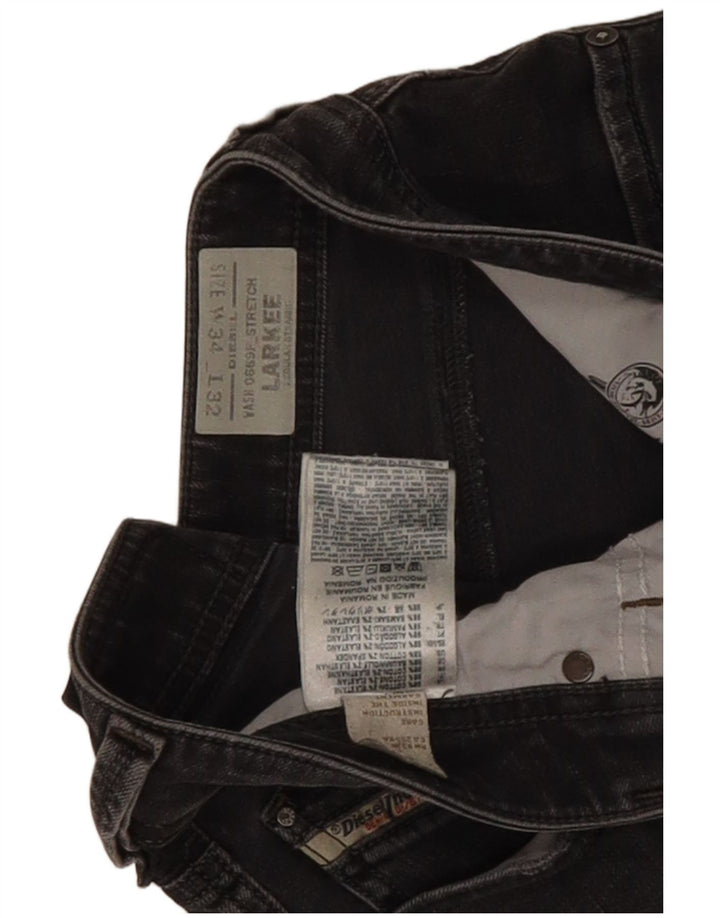 Jeans dritti regolari da uomo Diesel Larkee W34 L32 cotone grigio