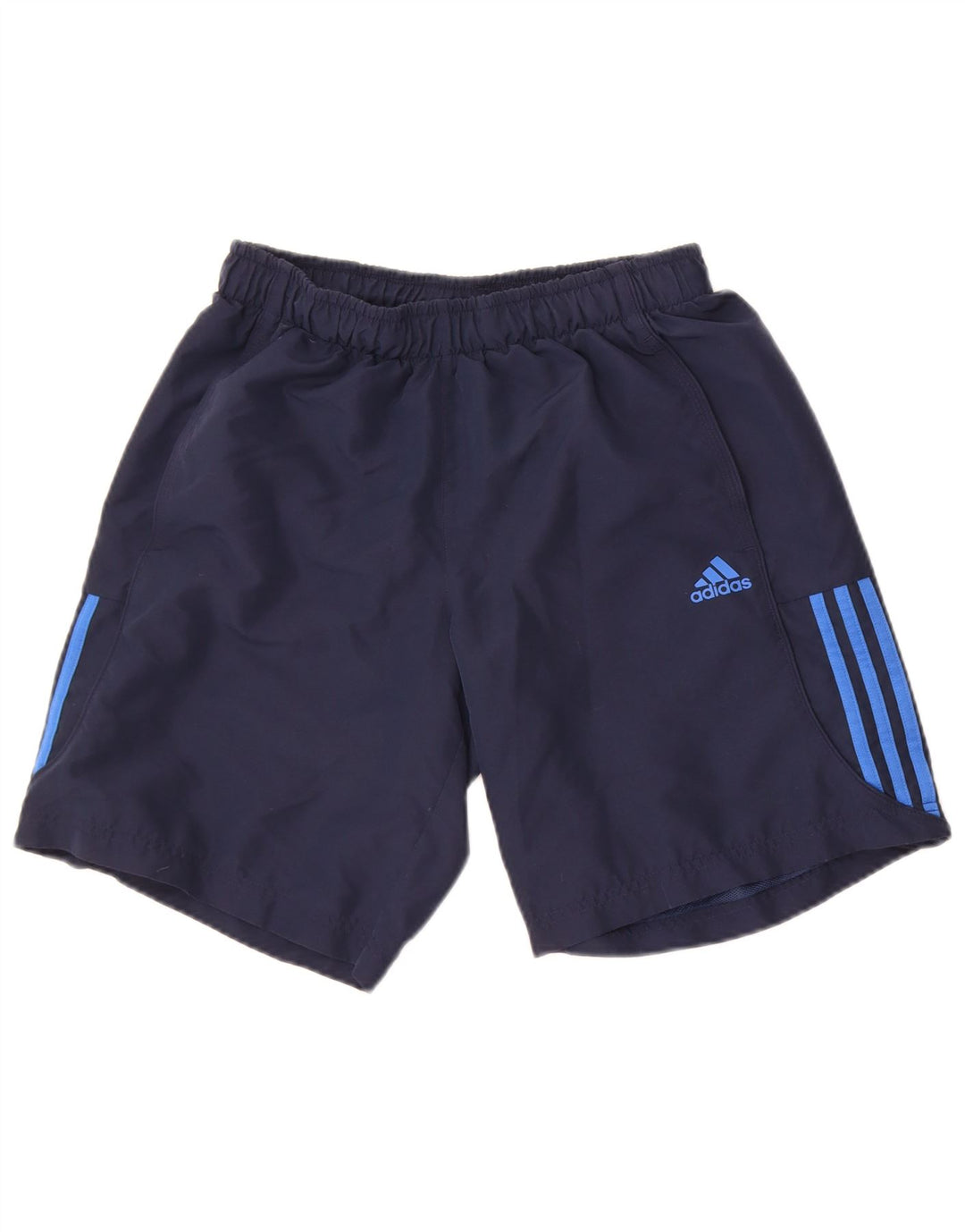 Pantaloncini sportivi Adidas Climalite da uomo medi in poliestere blu navy