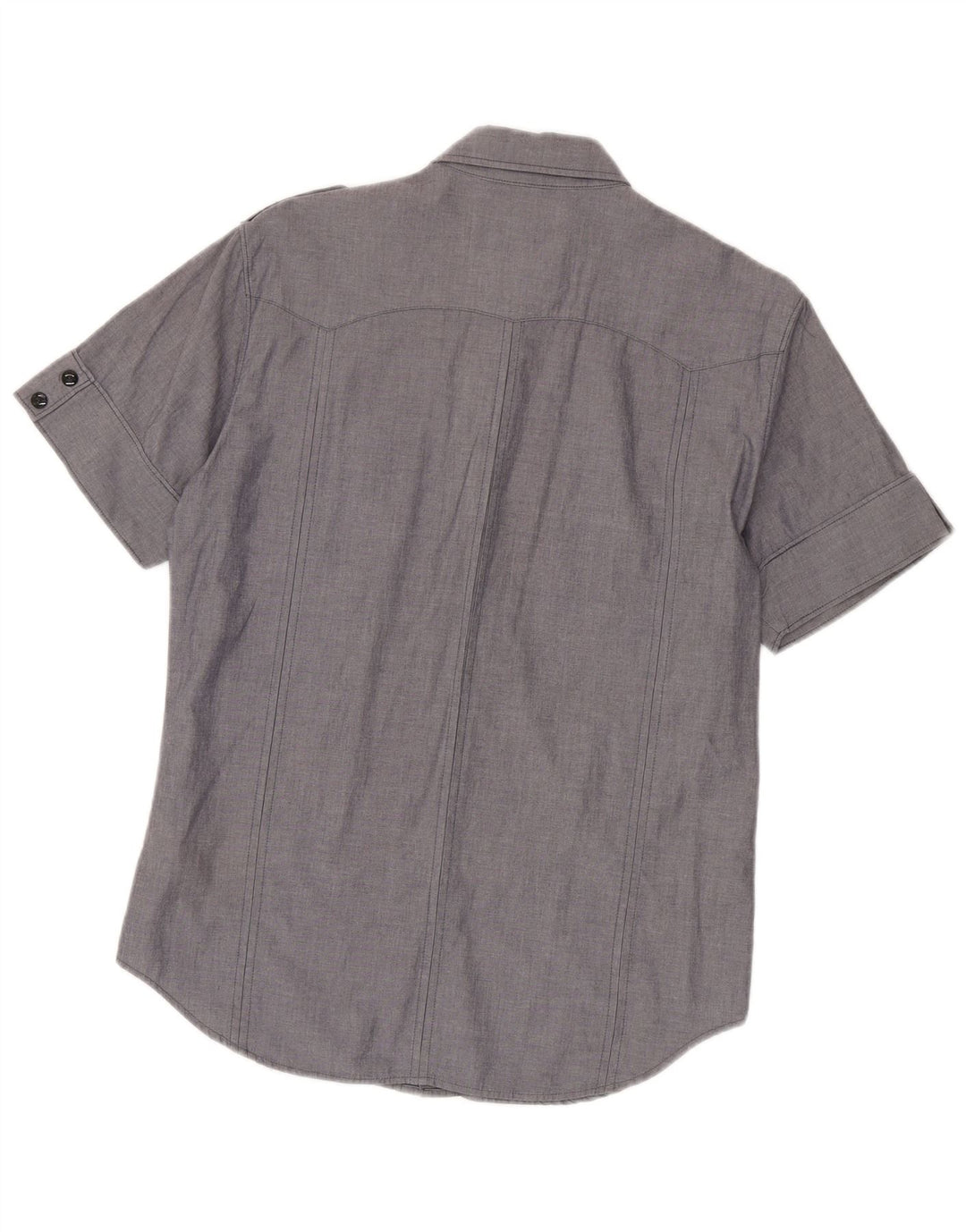 Camicia militare a maniche corte da uomo G-Star in cotone grigio medio