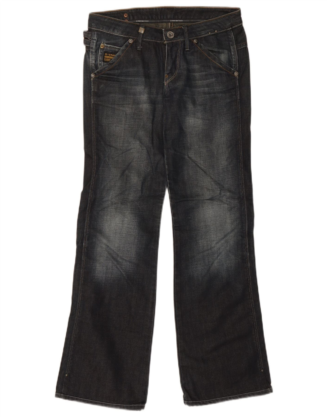 Jeans bootcut da donna G-Star W25 L29 cotone color block blu navy