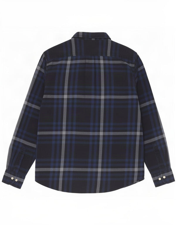 Camicia in flanella da uomo Lee XL in cotone scozzese blu navy