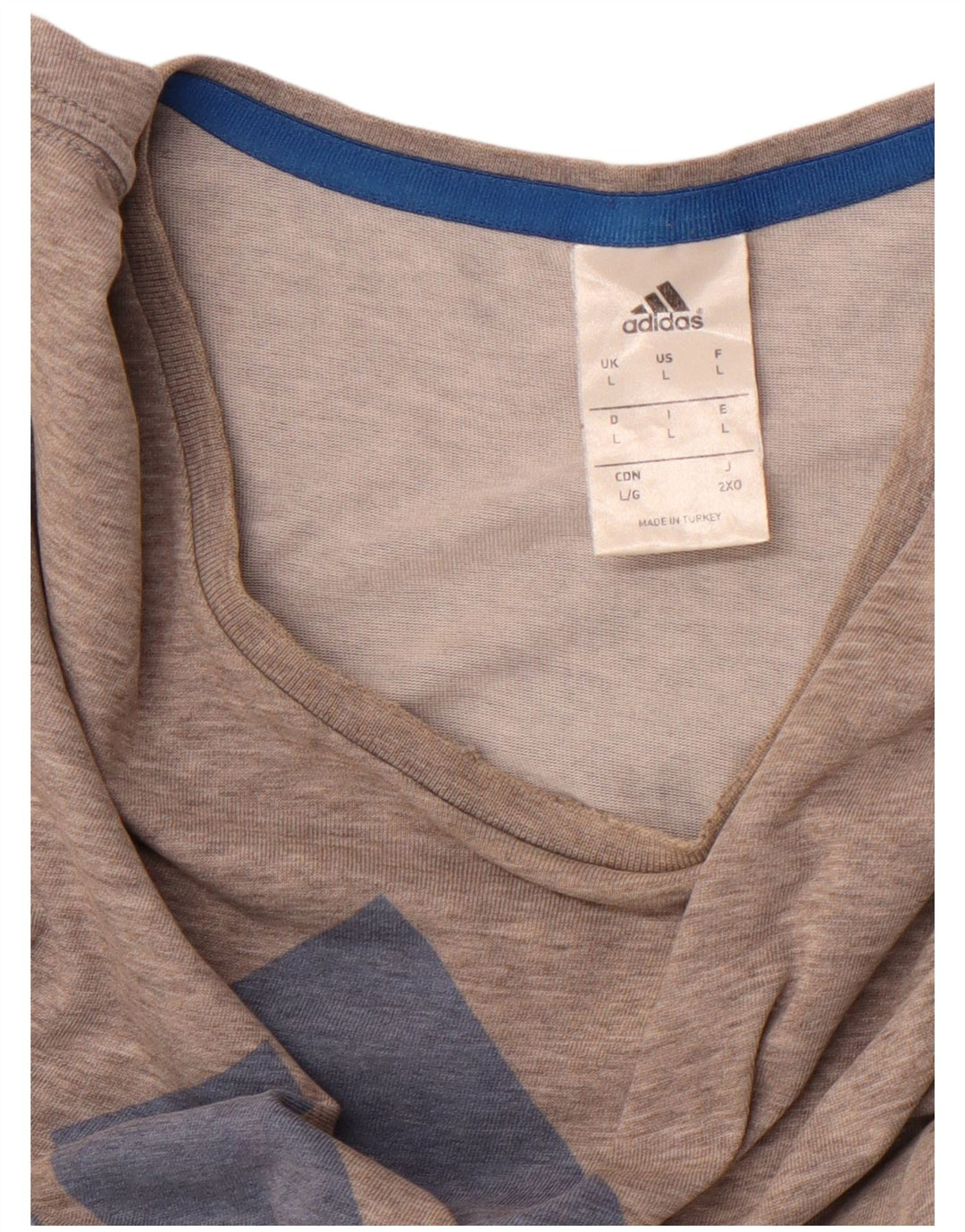 T-shirt grafica da uomo ADIDAS grande grigia
