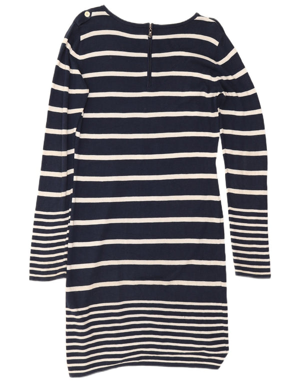 Crew Clothing Abito maglione da donna UK 12 Medio a righe blu navy