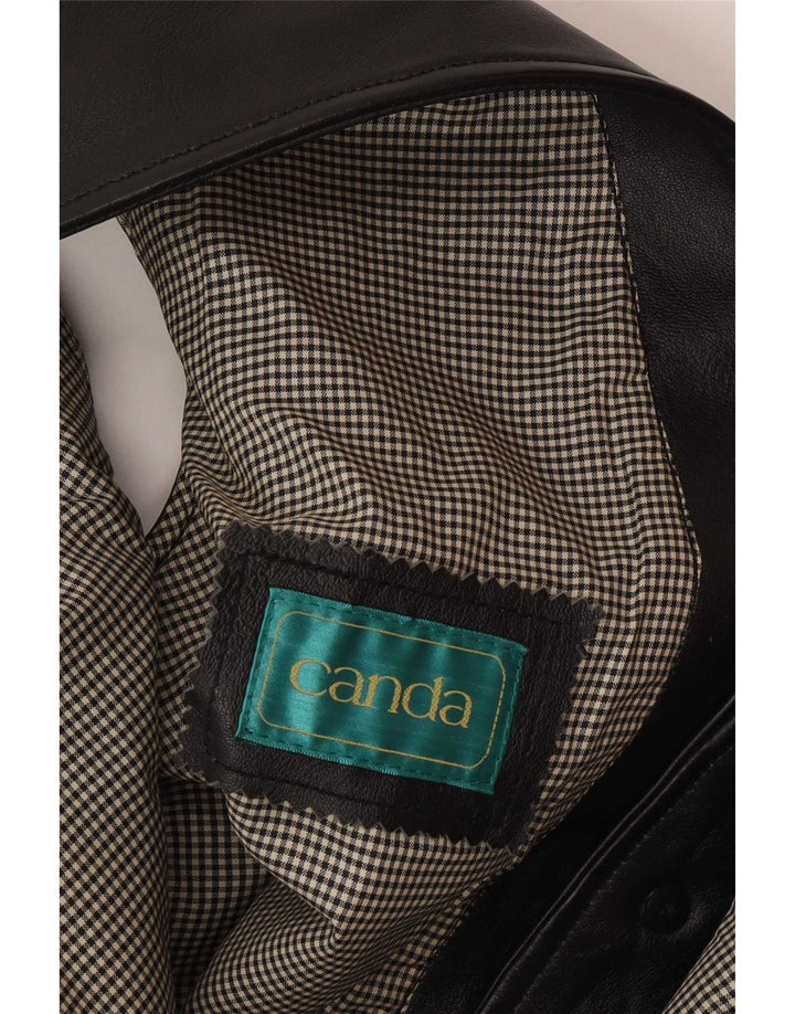 Gilet in pelle da uomo canadese XL in pelle nera